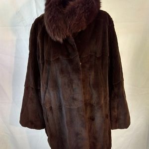 Sheared mink coat